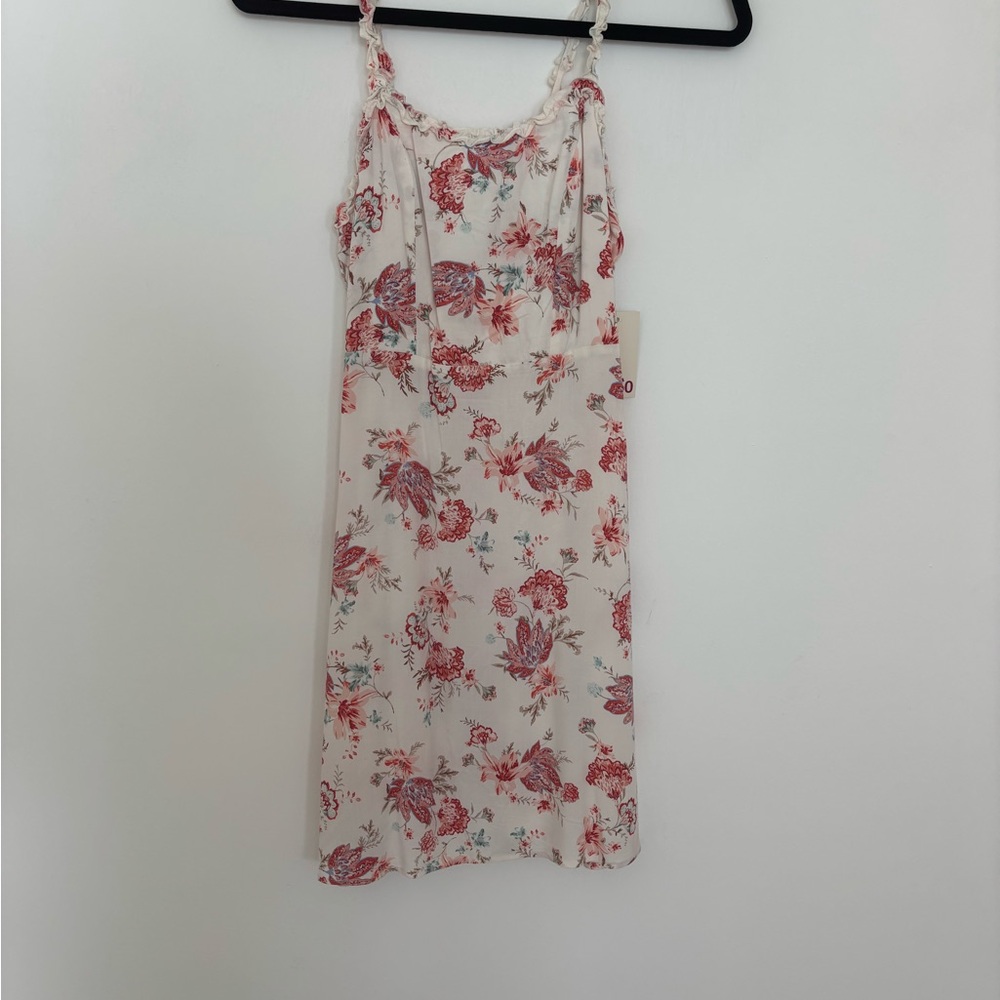 SO Floral Mini Dress - Red and White